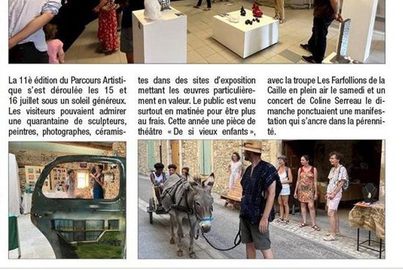 Expositions, Parcours des Ateliers, Venterol, art contemporain, art feminin, femmes artistes