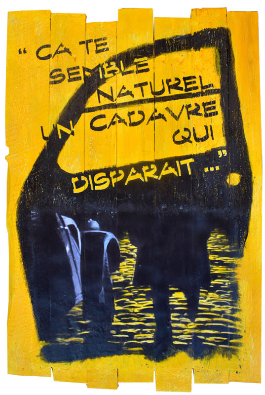 Un cadavre qui disparait • H. 103 x L. 63 cm