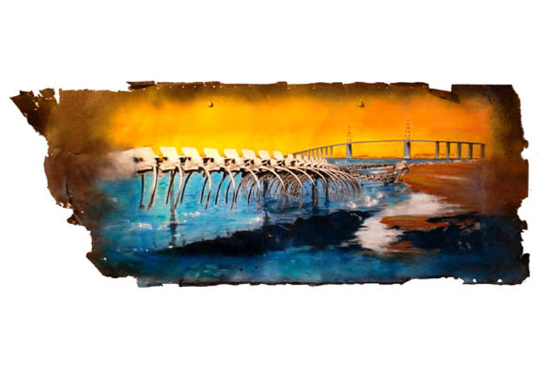 Pont de Saint Nazaire et le squelette