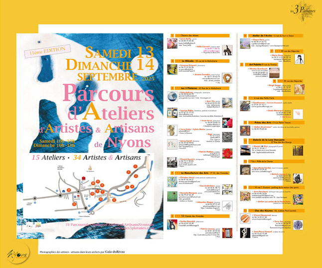 Parcours des Ateliers d'Artistes 2025